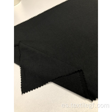 Rayón Spandex Jersey negro tejido de punto